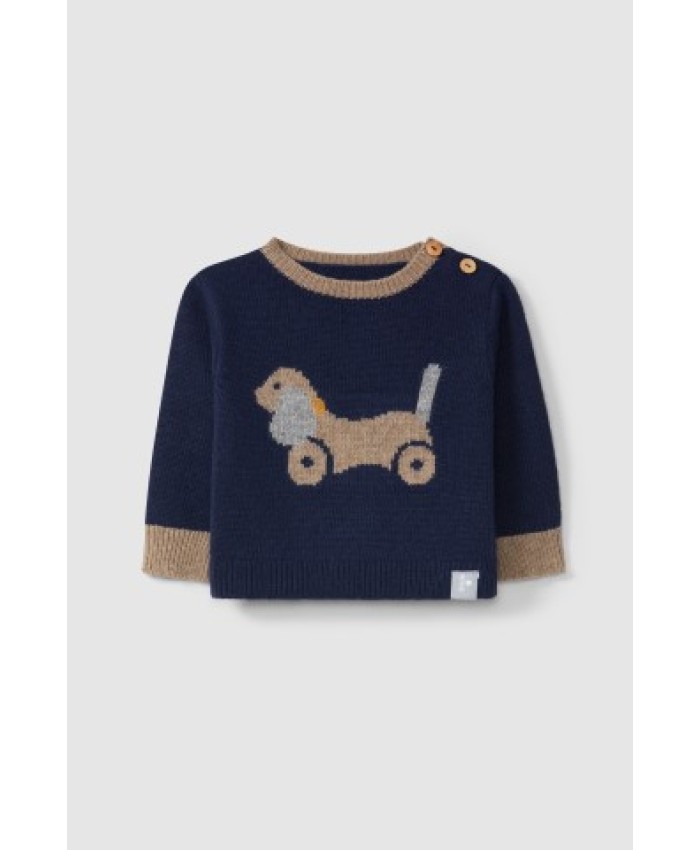 Snug   Jacquard knitted jumper  jacquard dog